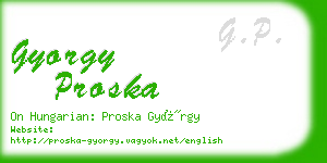 gyorgy proska business card